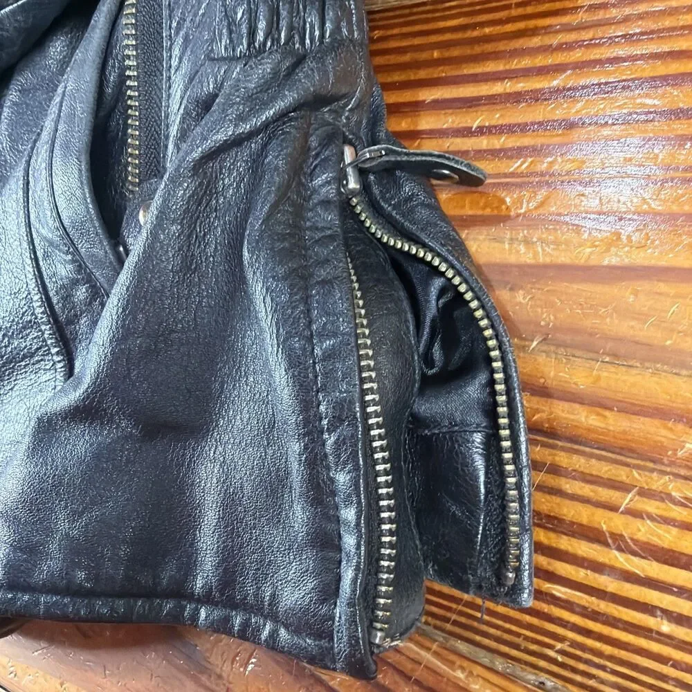 womens harley davidson leather jacket medium Vintage 2004 Removeable Liner!